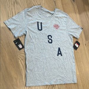 Nike USA Soccer Federation TShirt USMNT size Large Gray Tee